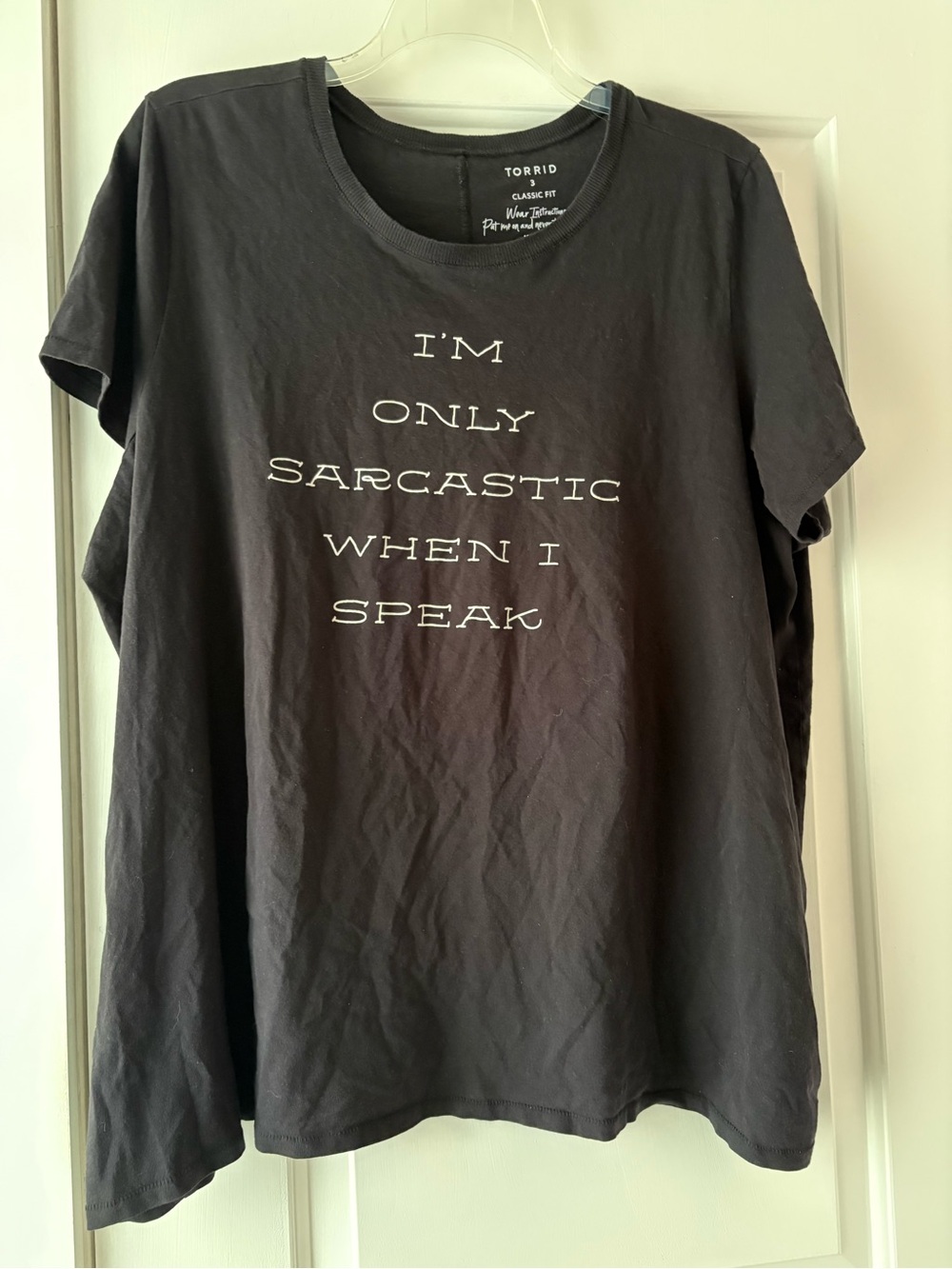 Torrid Black Classic Graphic Tee - "I'm Only Sarcastic When I Speak"